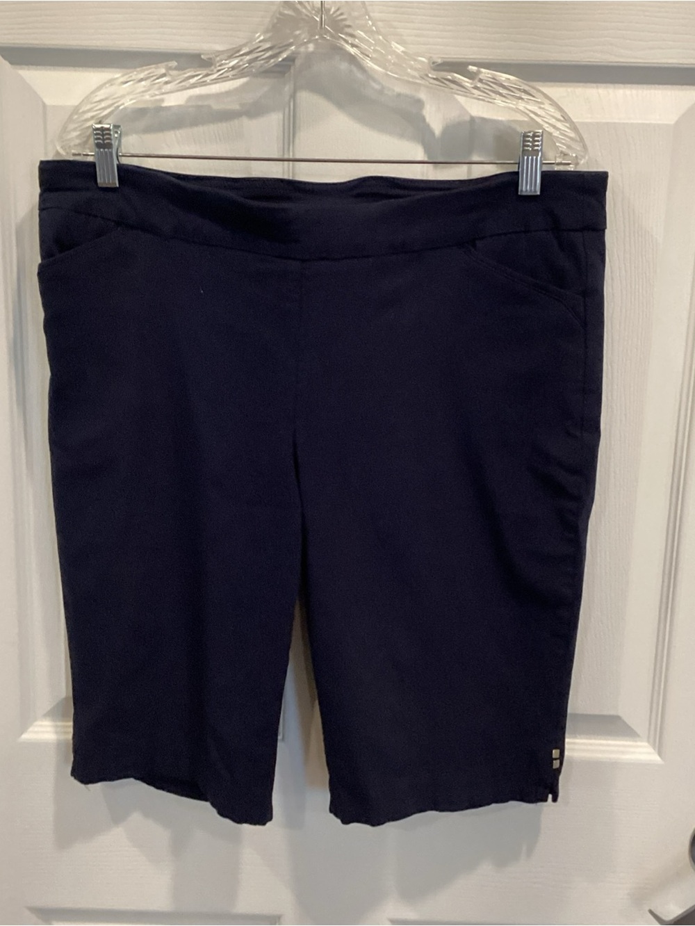Coral Bay Navy Pull-On Stretch Women's Shorts